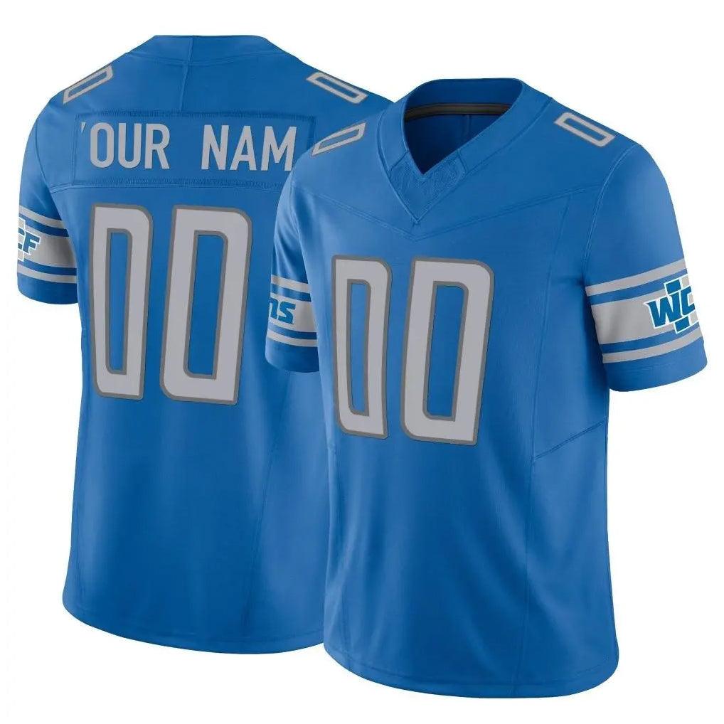 RedF Custom D.Lions Blue Vapor F.U.S.E. Limited Home Game Any Name & Numbers Stitched Jerseys