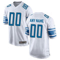 RedF Custom D.Lions White Replica Game Stitched Jerseys
