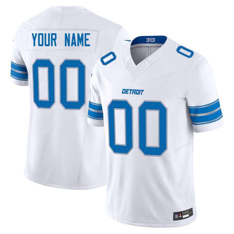 RedF Custom D.Lions White Vapor F.U.S.E. Limited Elite Stitched Jerseys