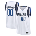 RedF Custom D.Mavericks White Fast Break Jerseys - Association Edition