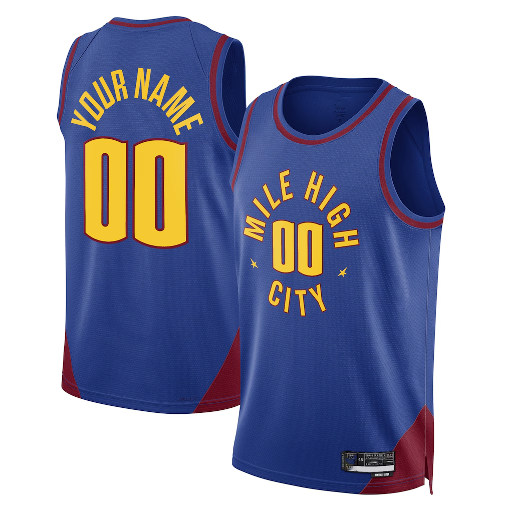 RedF Custom D.Nuggets Blue 202223 Swingman Jerseys - Statement Edition