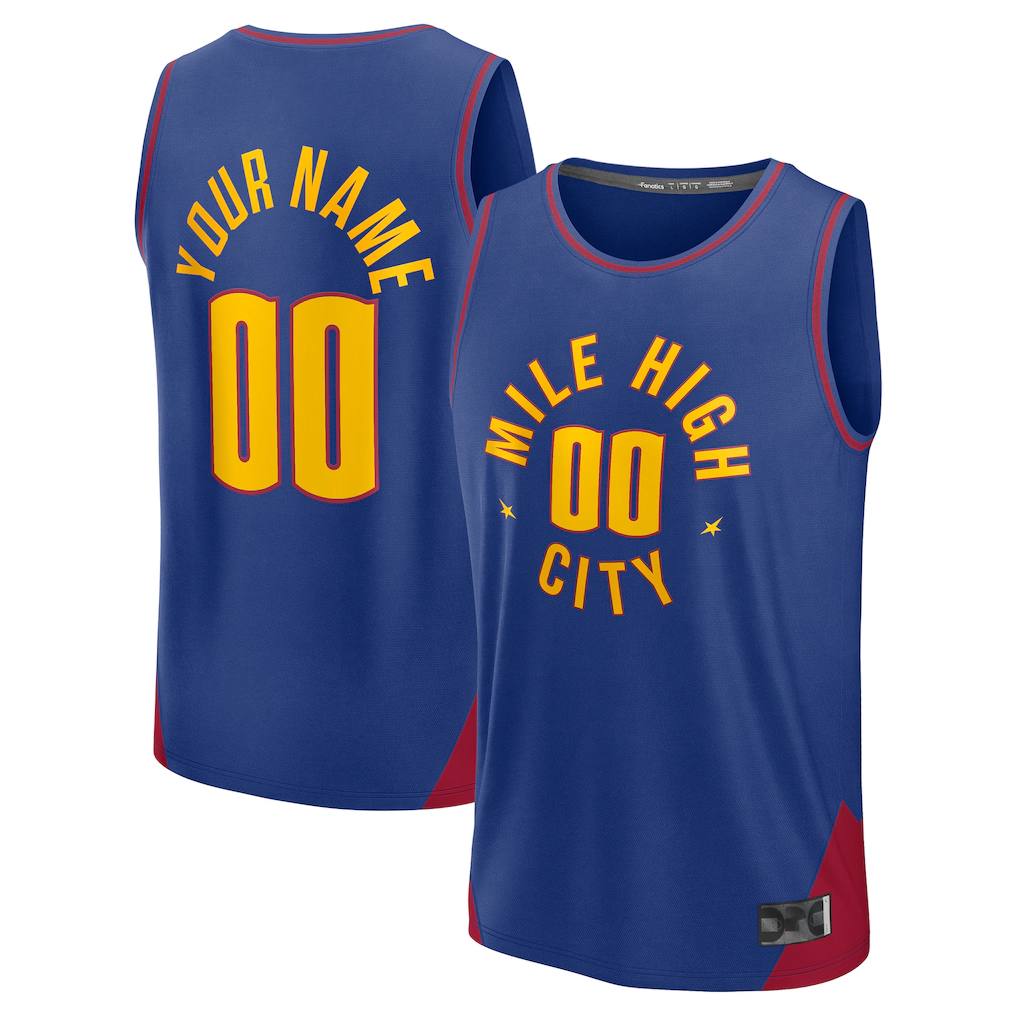 RedF Custom D.Nuggets  Blue Fast Break Jerseys - Statement Edition