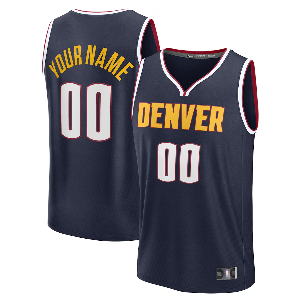 RedF Custom D.Nuggets  Navy Fast Break Jerseys - Icon Edition