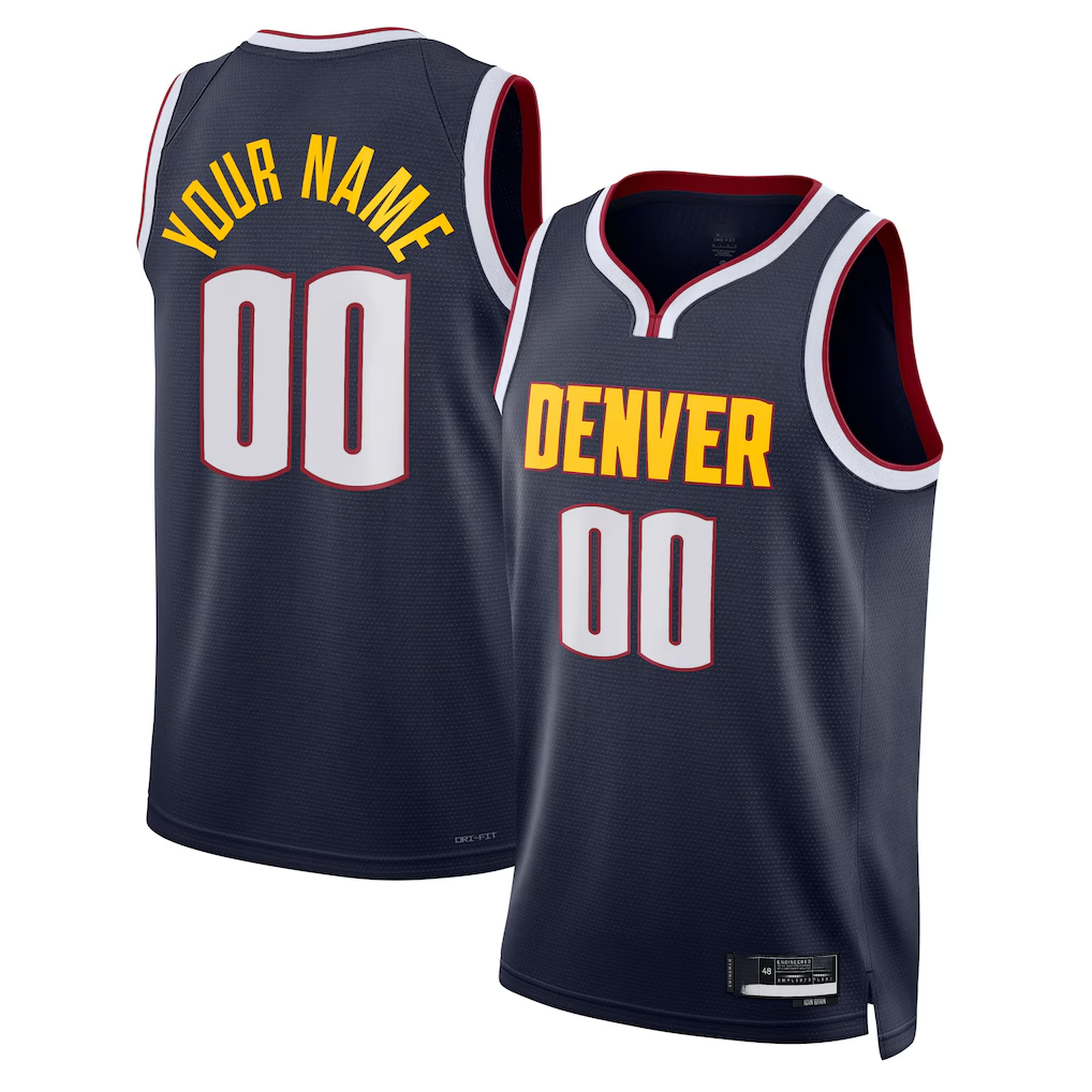 RedF Custom D.Nuggets Navy Swingman Jerseys - Icon Edition