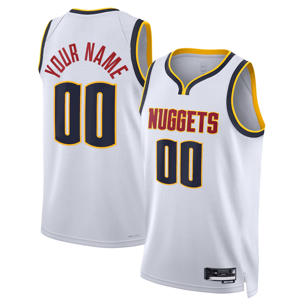 RedF Custom D.Nuggets White Swingman Jerseys - Association Edition