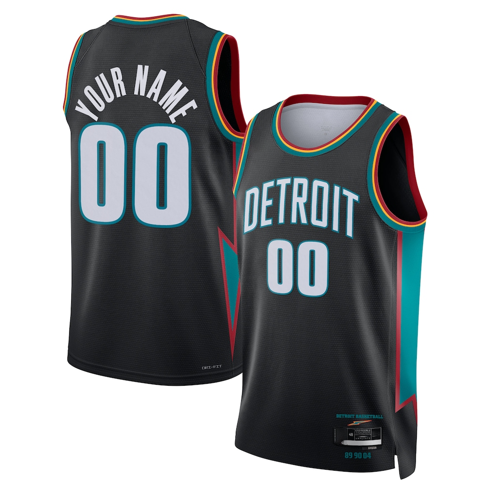 RedFS Custom D.Pistons Charcoal 202526 City Edition Swingman Jerseys