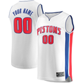 RedFS Custom D.Pistons White Fast Break Replica Jerseys - Association Edition