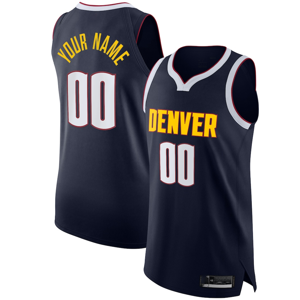 RedF Custom D.Nuggets Navy 202021 Authentic Jerseys - Icon Edition