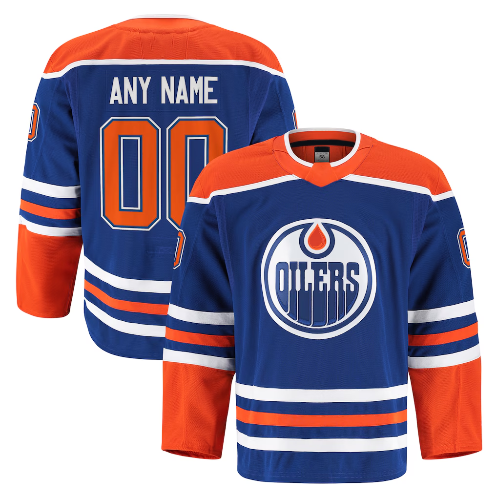 RedF Custom E.Oilers Royal Home Authentic Pro Jerseys