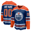 RedF Custom E.Oilers Royal Home Breakaway Jerseys