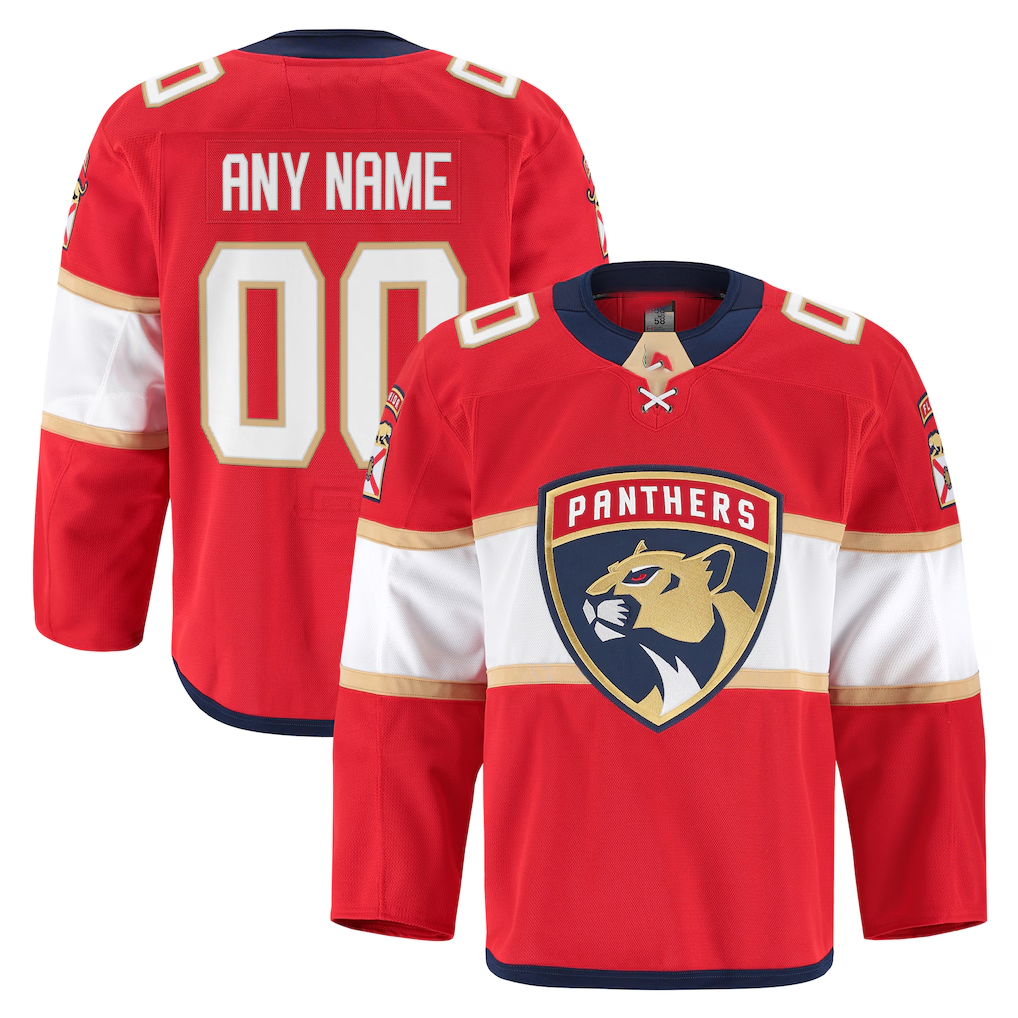 RedF Custom F.Panthers Red Home Authentic Pro Jerseys