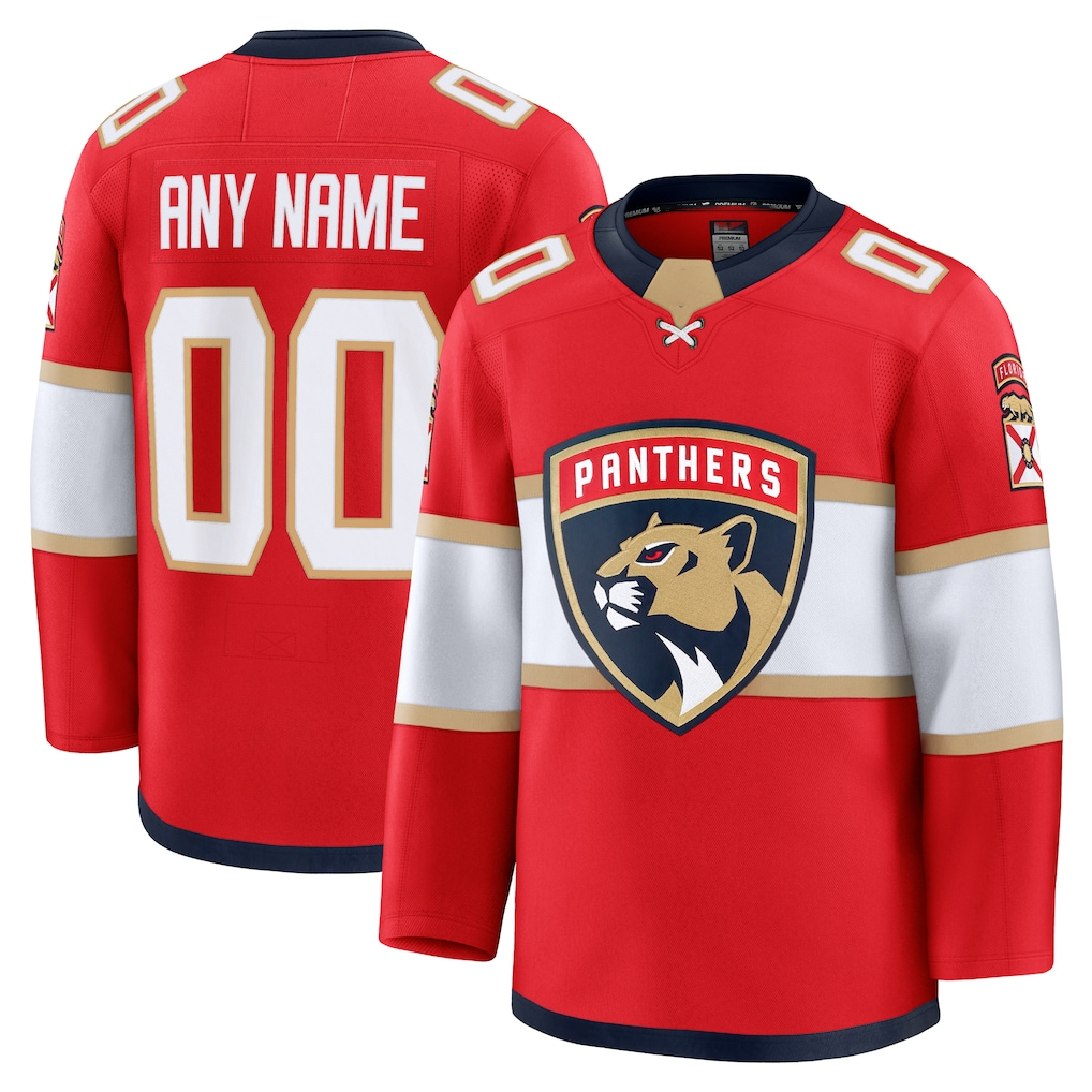 RedF Custom F.Panthers Red Home Premium Jerseys
