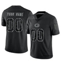RedF Custom GB.Packers Black REFLECTIVE Limited Stitched Jerseys