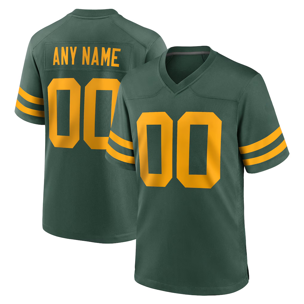 RedF Custom GB.Packers Green Alternate Stitched Jerseys