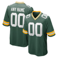 RedF Custom GB.Packers Green Home Game Stitched Jerseys
