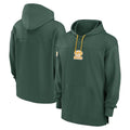 RedF Custom GB.Packers Green Sideline Pullover Hoodie Stitched Jerseys