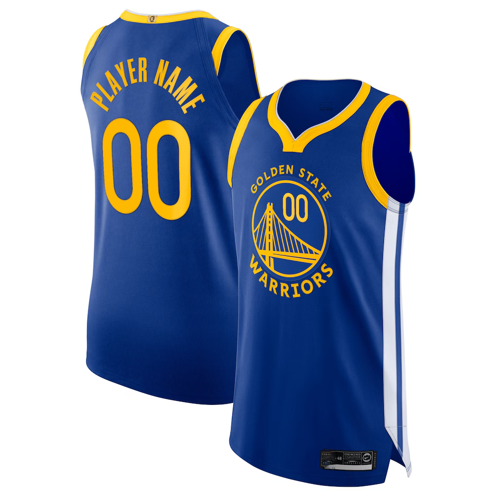 RedF Custom GS.Warriors Blue 202021 Authentic Jerseys - Icon Edition
