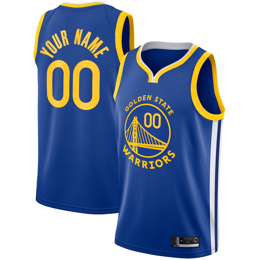 RedF Custom GS.Warriors Royal 201920 Swingman Jerseys - Icon