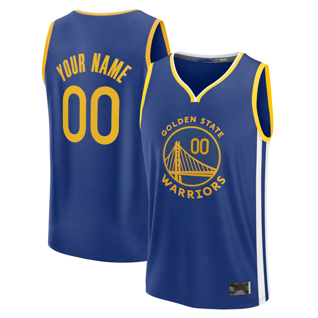 RedF Custom GS.Warriors Royal Fast Break Jerseys - Icon Edition