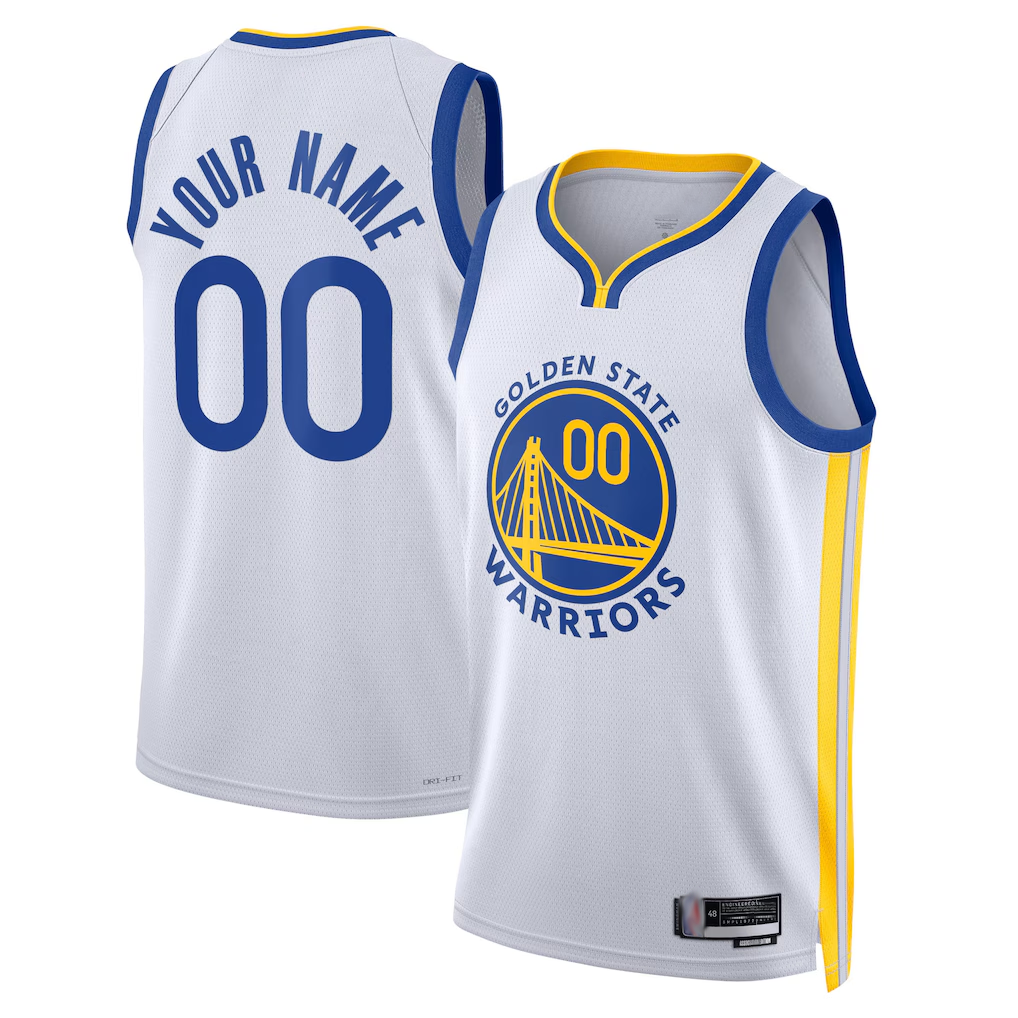 RedF Custom GS.Warriors White Swingman Jerseys - Association Edition