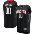 RedF Custom H.Rockets Black Fast Break Replica Stitched Jerseys- Statement Edition