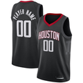 RedF Custom H.Rockets Black Swingman Stitched Jerseys- Statement Edition
