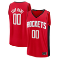 RedF Custom H.Rockets Red Fast Break Stitched Jerseys- Icon Edition