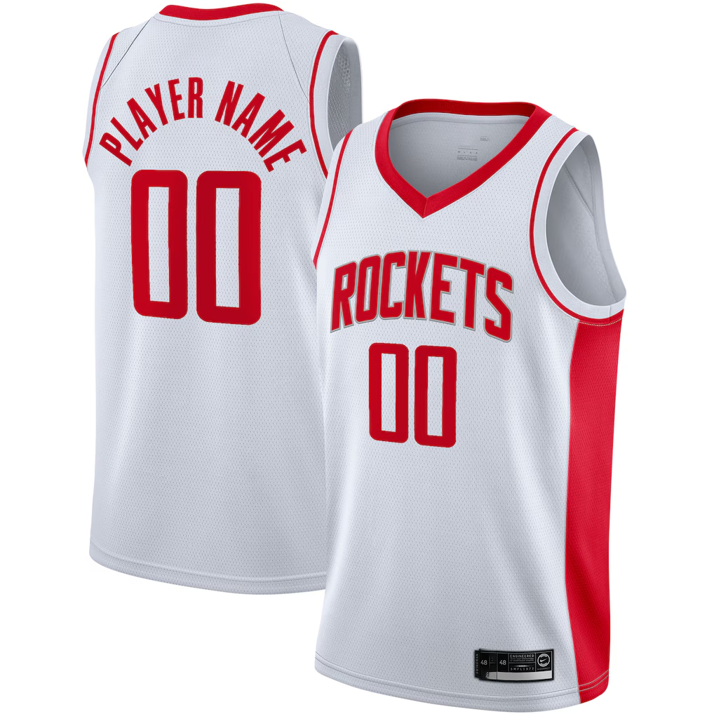 RedF Custom H.Rockets White 202021 Swingman Stitched Jerseys - Association Edition