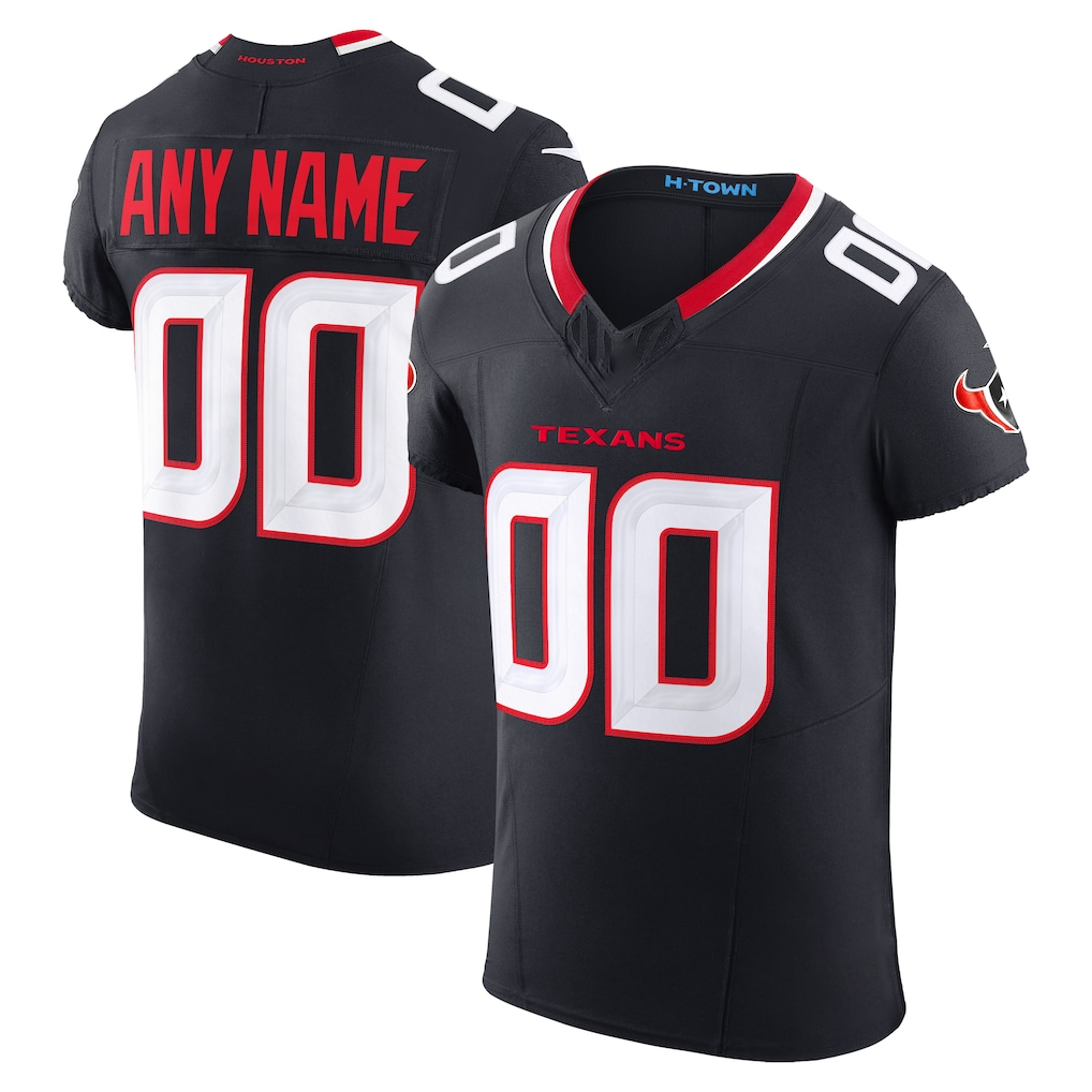 RedF Custom H.Texans Navy Team Vapor F.U.S.E. Elite Stitched Jerseys