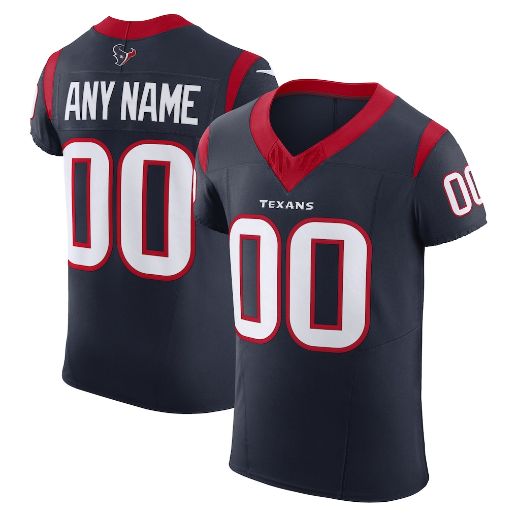 RedF Custom H.Texans Navy Vapor F.U.S.E. Elite Stitched Jerseys