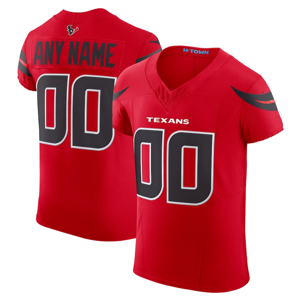 RedF Custom H.Texans Red Alternate Vapor F.U.S.E. Elite Stitched Jerseys