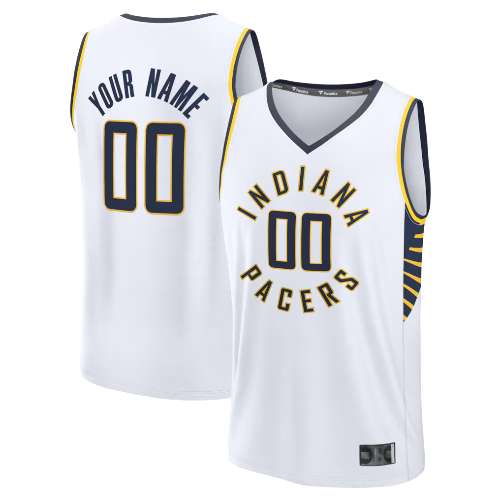 RedFS Custom I.Pacers White Fast Break Jerseys - Icon Edition