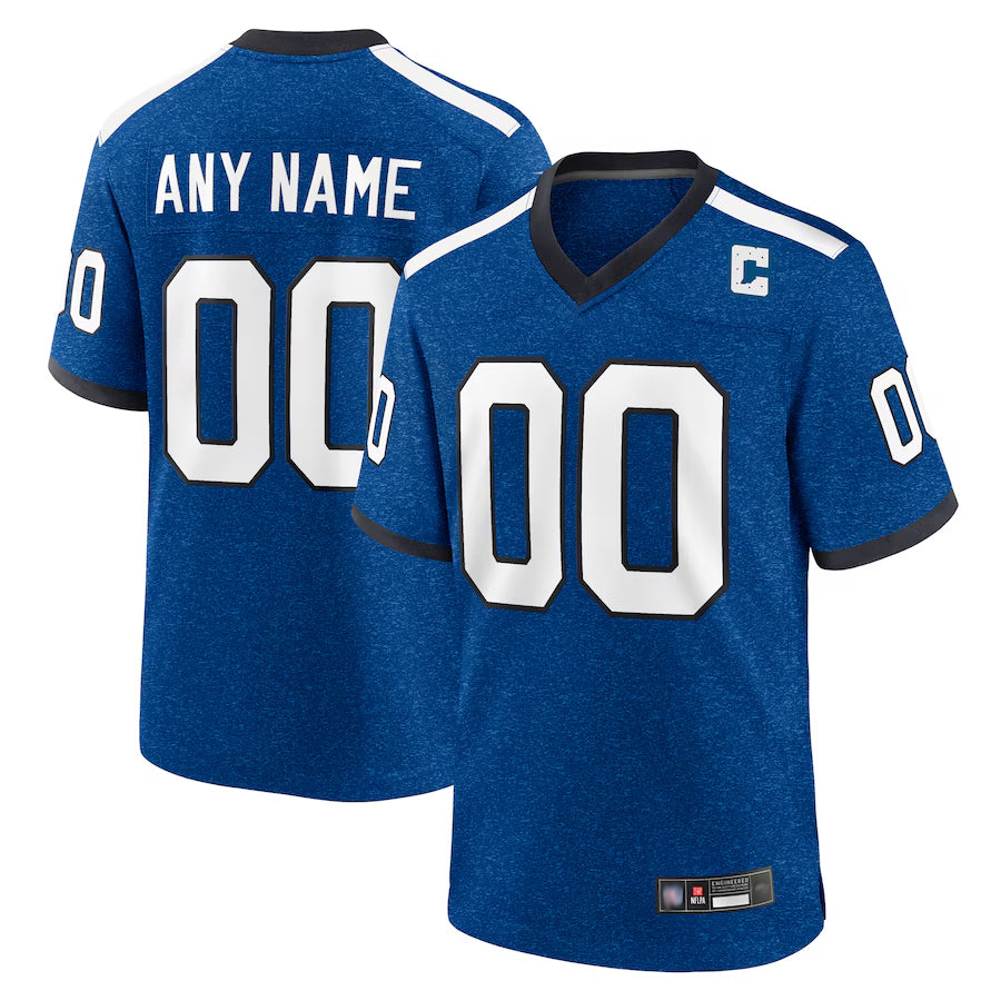 RedF Custom IN.Colts Blue Indiana Nights Replica Game Stitched Jerseys
