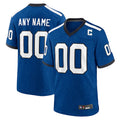 RedF Custom IN.Colts Blue Indiana Nights Replica Game Stitched Jerseys