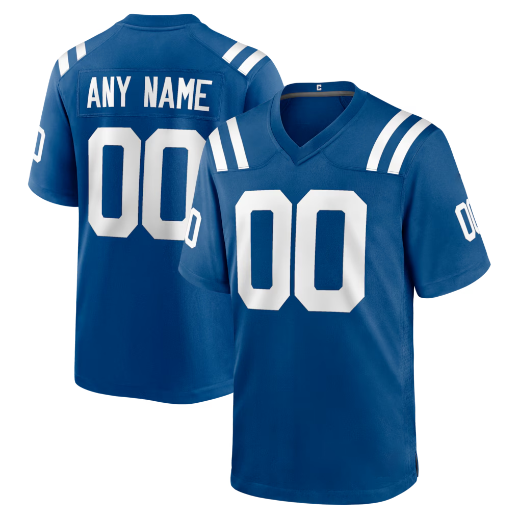 RedF Custom IN.Colts Royal Game Stitched Jerseys