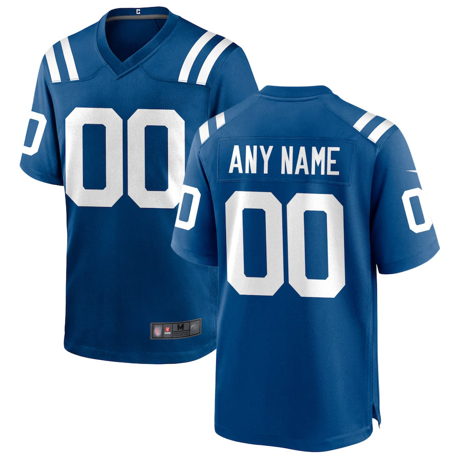 RedF Custom IN.Colts Royal Replica Home Game Stitched Jerseys