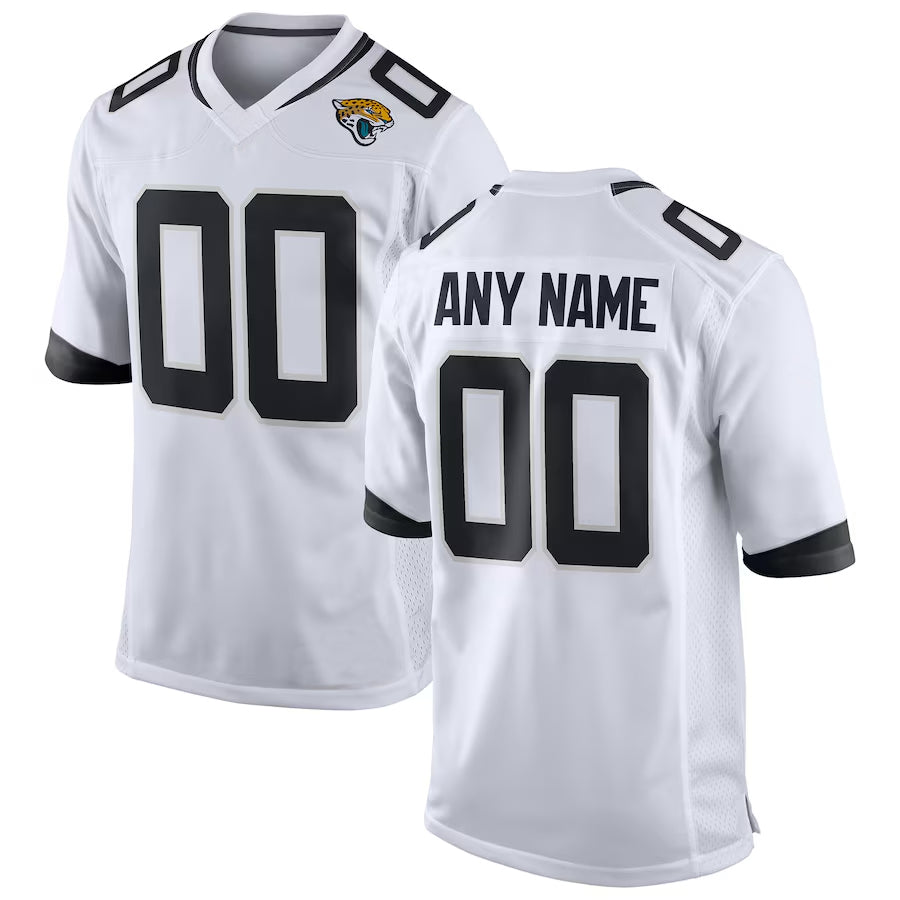 RedF Custom J.Jaguars White Home Game Stitched Jerseys