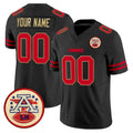 RedF Custom KC.Chiefs Black Limited Vapor F.U.S.E. Home Game Any Name & Numbers Stitched Jerseys