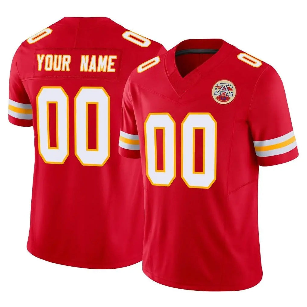 RedF Custom KC.Chiefs Red Limited Vapor F.U.S.E. Home Game Any Name & Numbers Stitched Jerseys