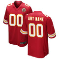 RedF Custom KC.Chiefs Red Replica Game Stitched Jerseys