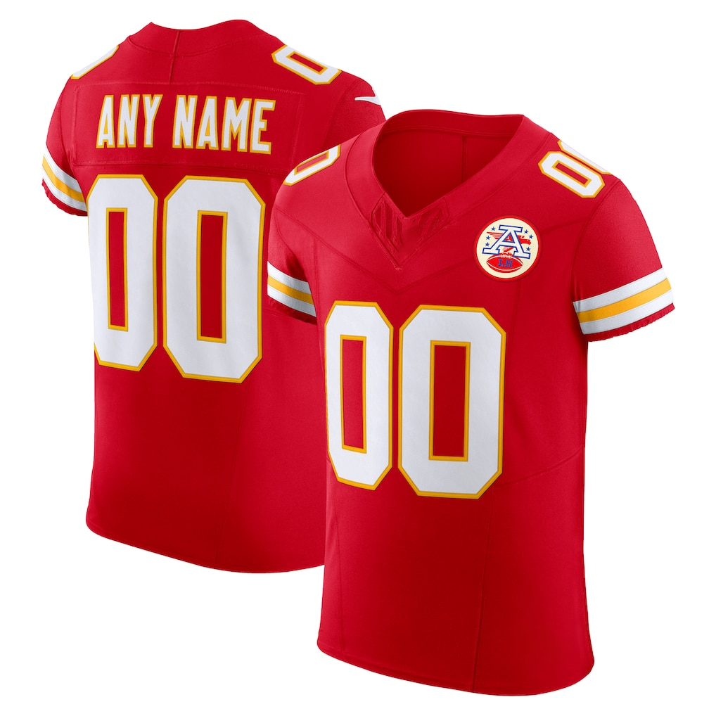 RedF Custom KC.Chiefs Red Vapor F.U.S.E. Elite Stitched Jerseys