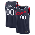 RedF Custom L.Clippers Navy Fast Break Stitched Jerseys- Icon Edition