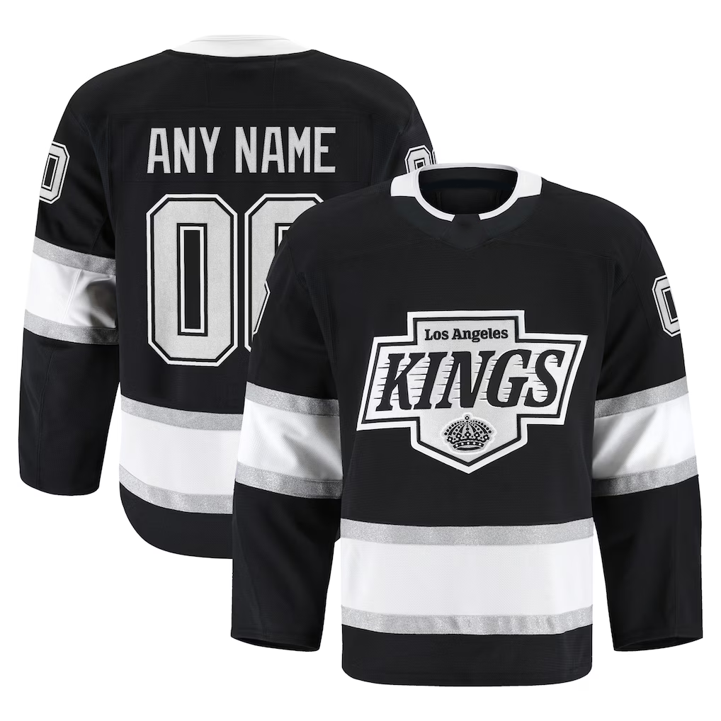 RedF Custom LA.Kings Black Home Authentic Pro Jerseys