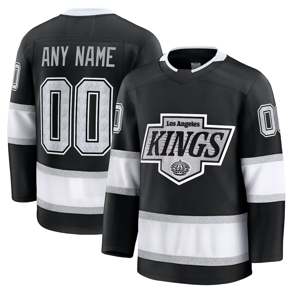 RedF Custom LA.Kings Black Home Premium Jerseys