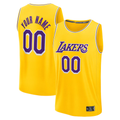 RedF Custom LA.Lakers Gold Fast Break Stitched Jerseys - Icon Edition