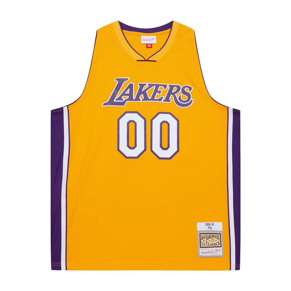 RedF Custom LA.Lakers Mitchell & Ness x Playboi Carti Gold 1999-00 Swingman Stitched Jerseys
