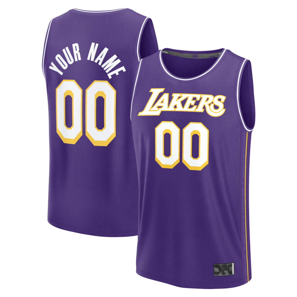 RedF Custom LA.Lakers Purple Fast Break Stitched Jerseys - Icon Edition