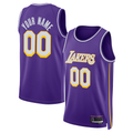 RedF Custom LA.Lakers Purple Swingman Stitched Jerseys - Statement Edition