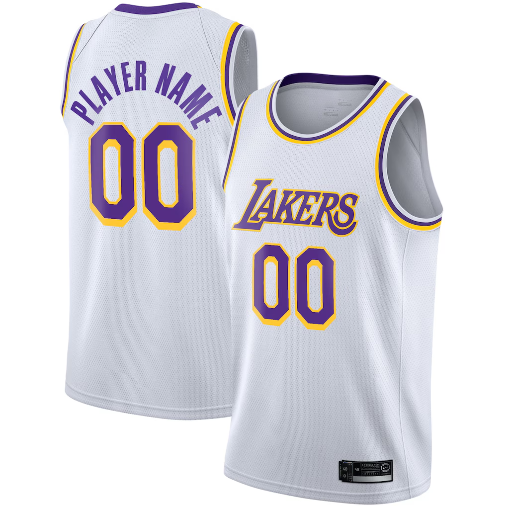 RedF Custom LA.Lakers White 202021 Swingman Stitched Jerseys - Association Edition