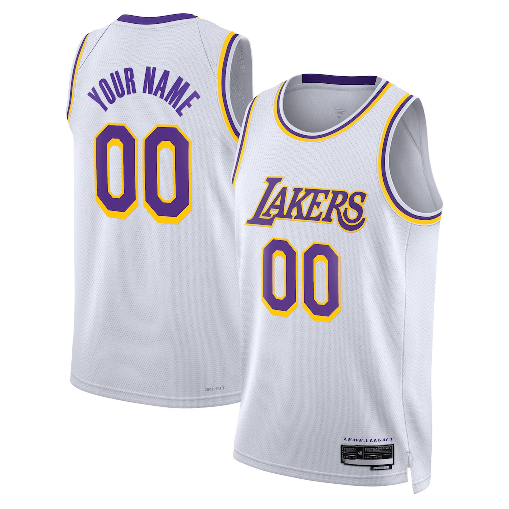 RedF Custom LA.Lakers White Swingman Stitched Jerseys - Association Edition